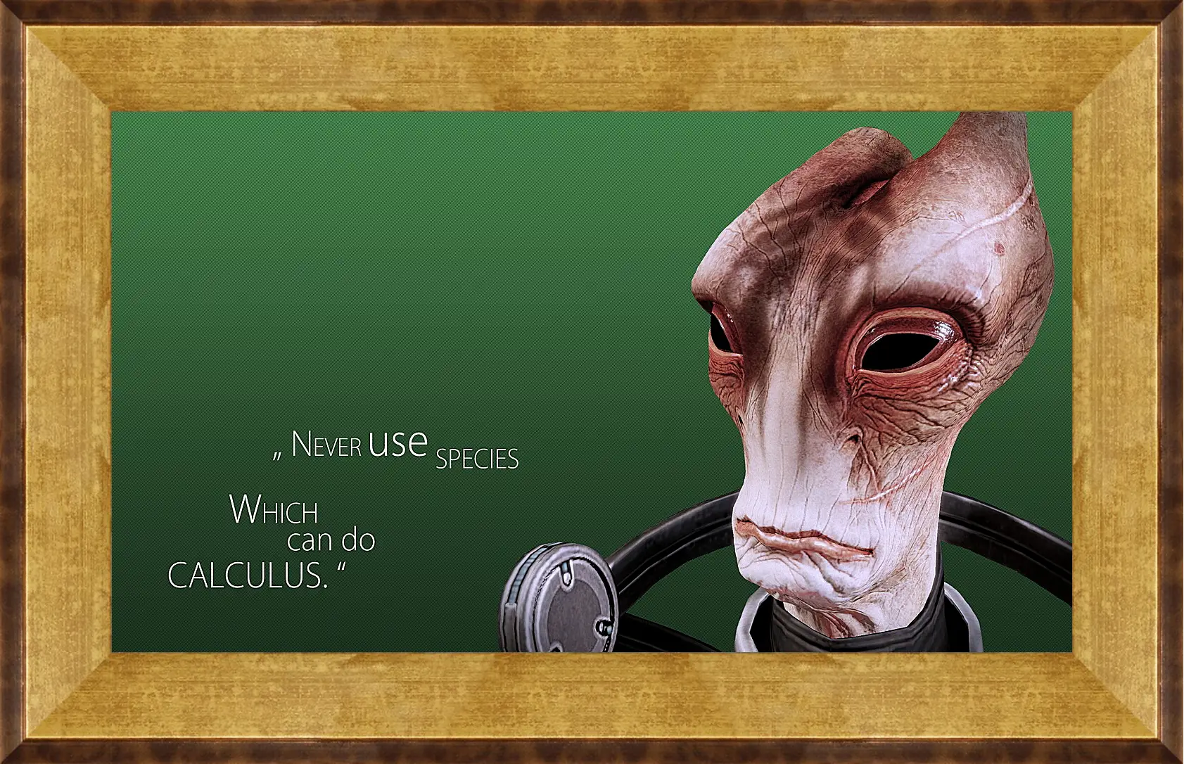 Картина в раме - mass effect 3, mordin solus, quote
