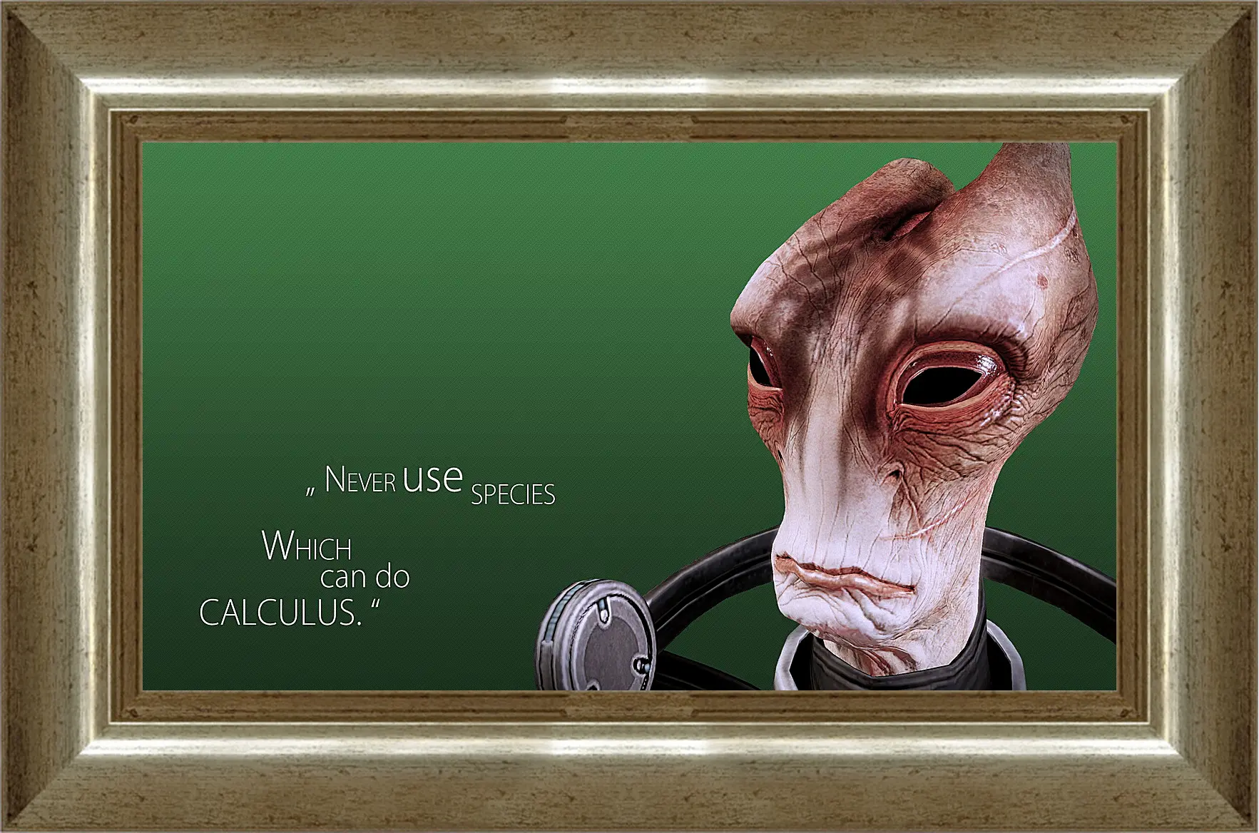 Картина в раме - mass effect 3, mordin solus, quote
