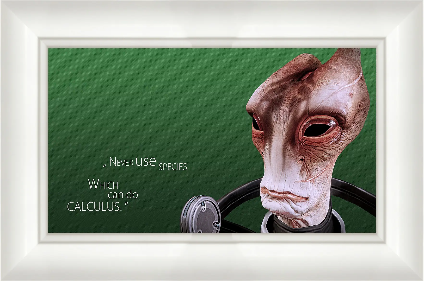 Картина в раме - mass effect 3, mordin solus, quote
