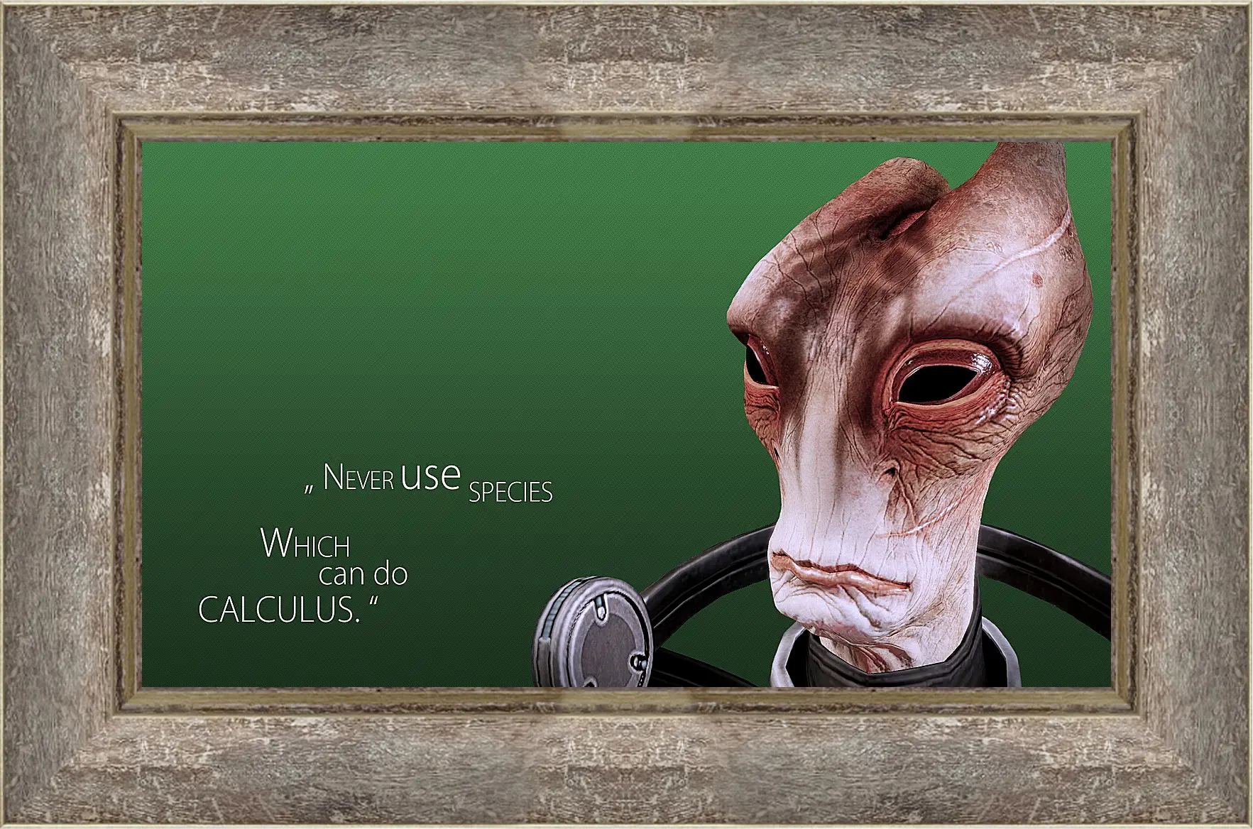 Картина в раме - mass effect 3, mordin solus, quote
