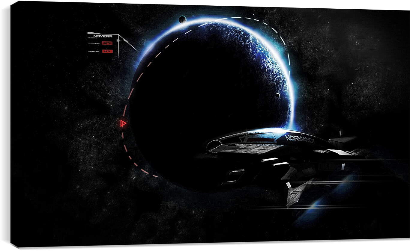 Постер и плакат - mass effect 3, ship, earth
