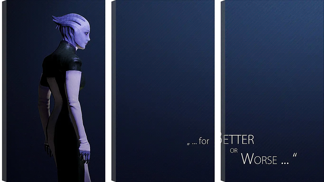 Модульная картина - mass effect, liara tsoni, quote
