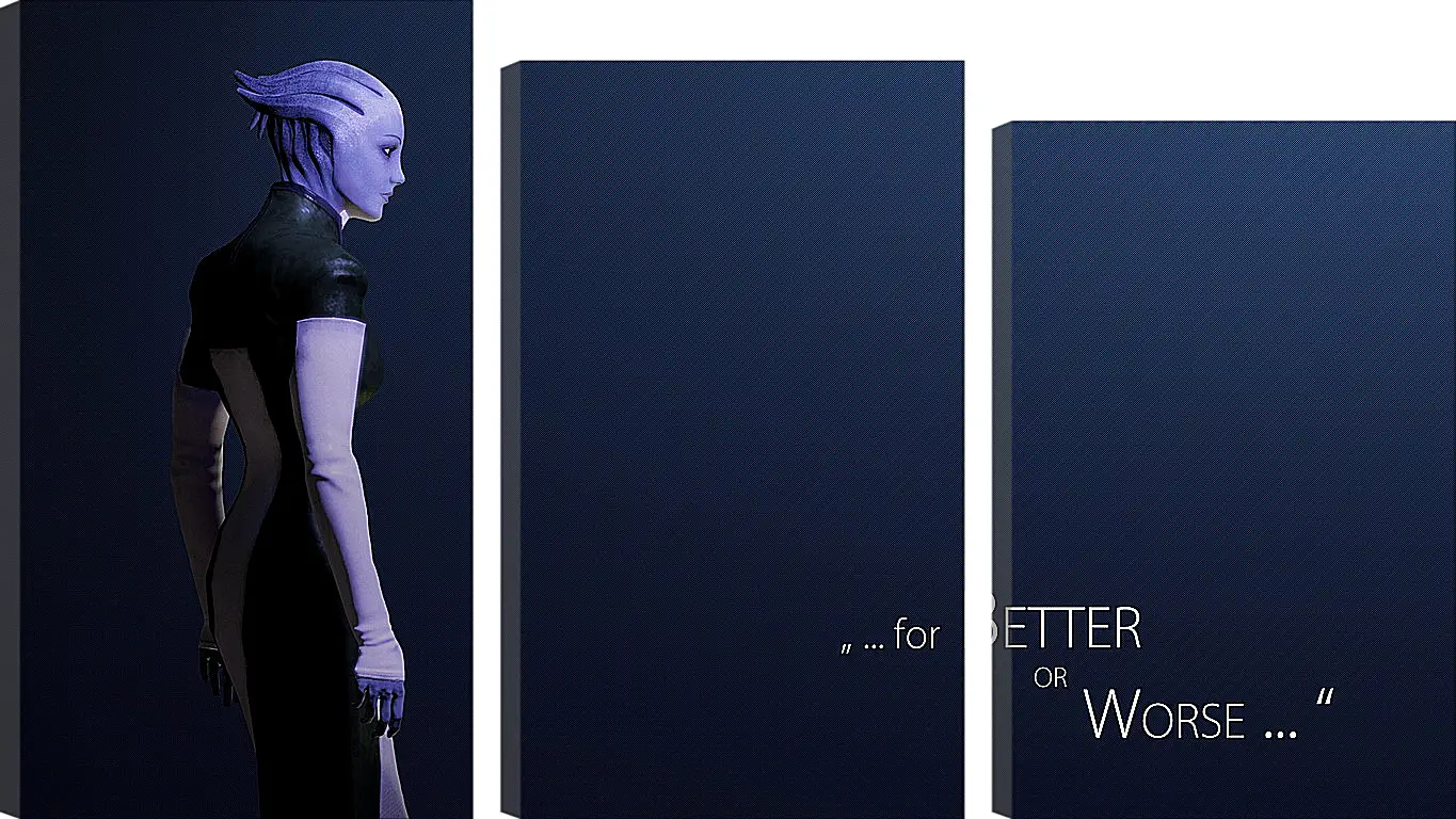 Модульная картина - mass effect, liara tsoni, quote
