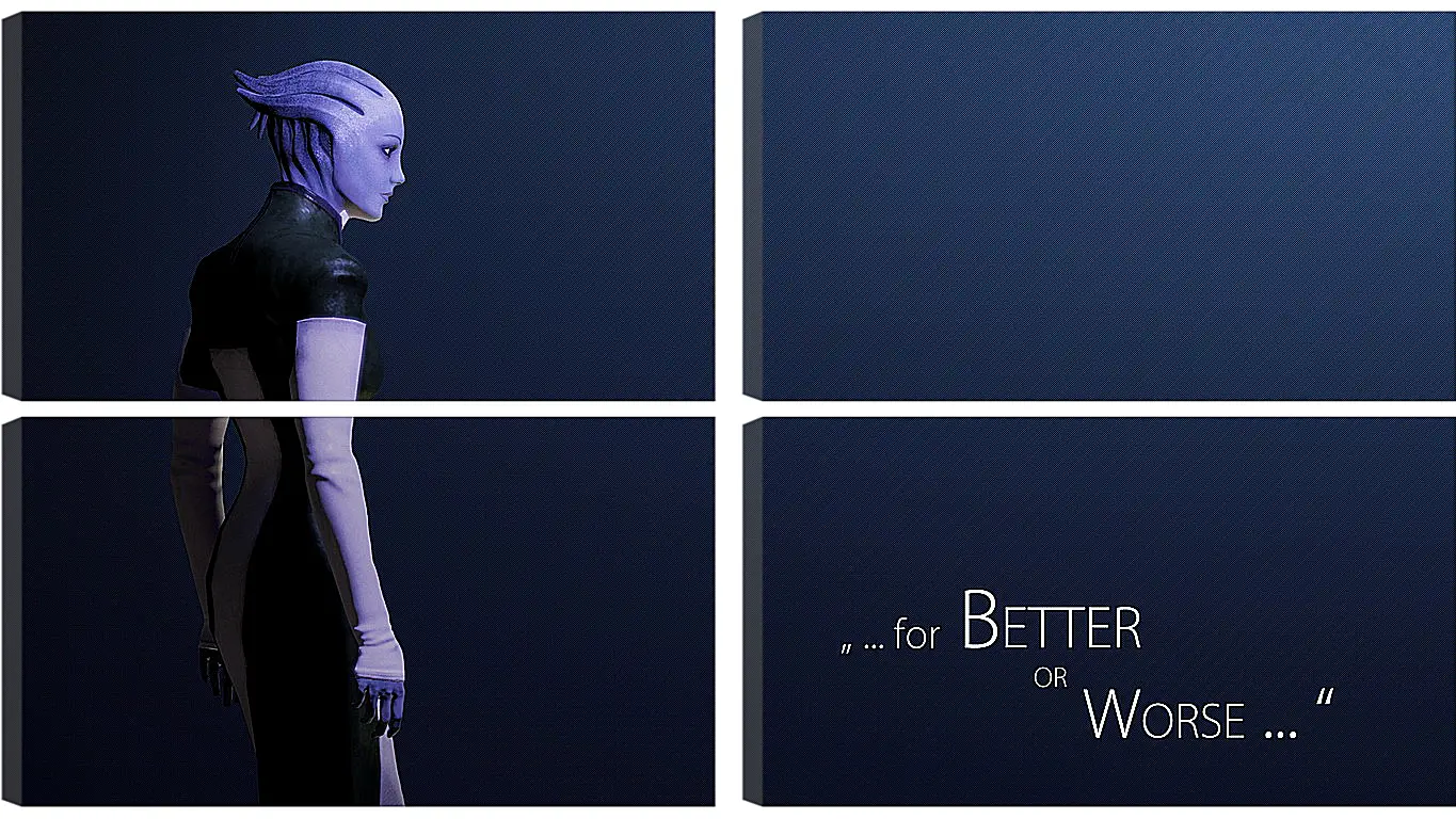 Модульная картина - mass effect, liara tsoni, quote
