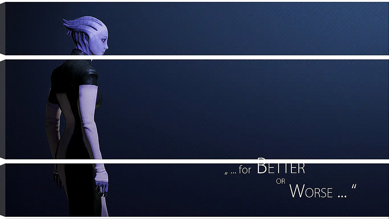 Модульная картина - mass effect, liara tsoni, quote
