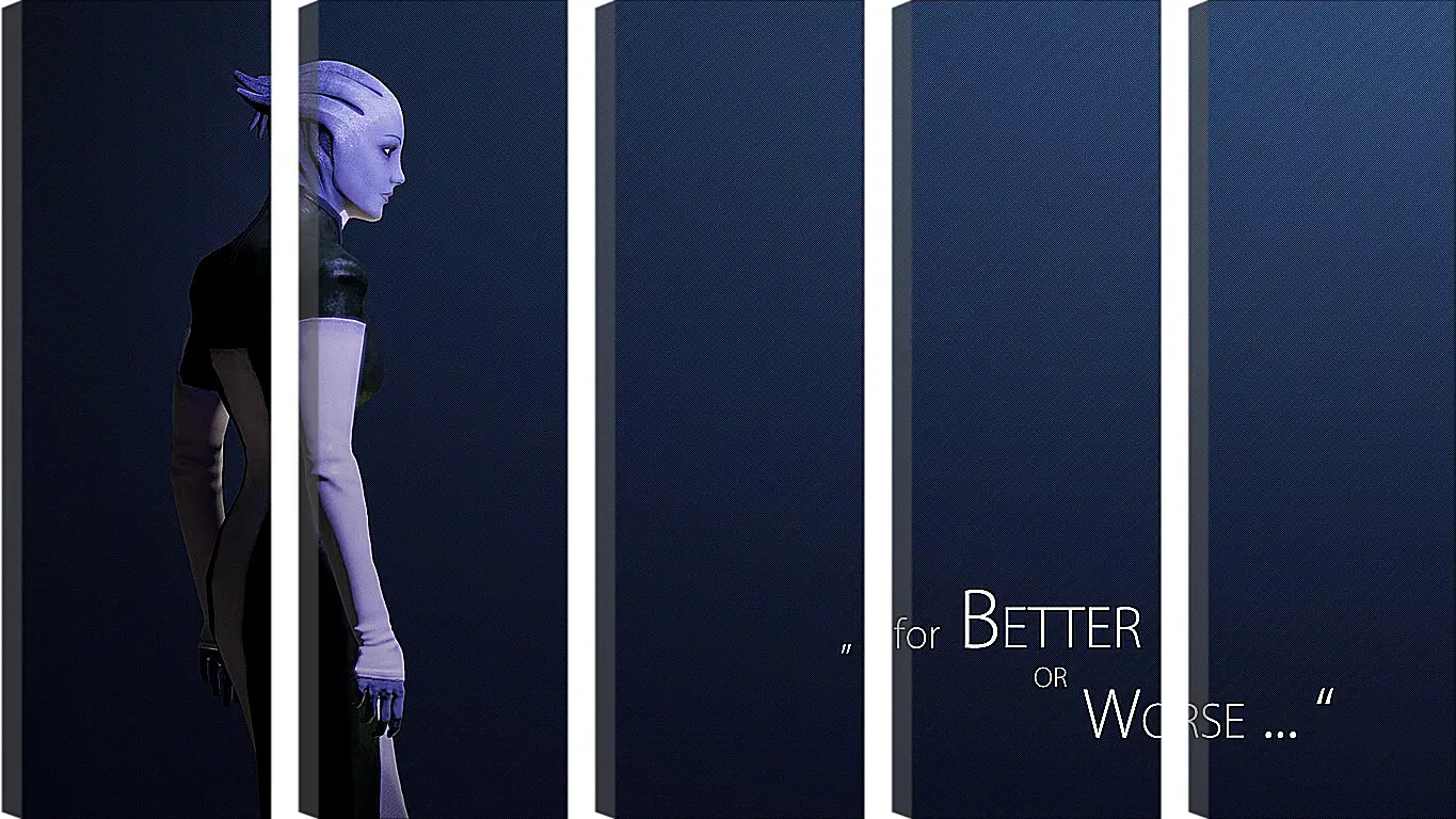 Модульная картина - mass effect, liara tsoni, quote
