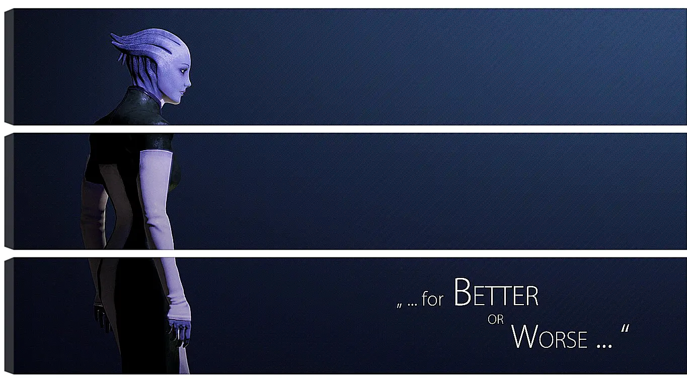 Модульная картина - mass effect, liara tsoni, quote
