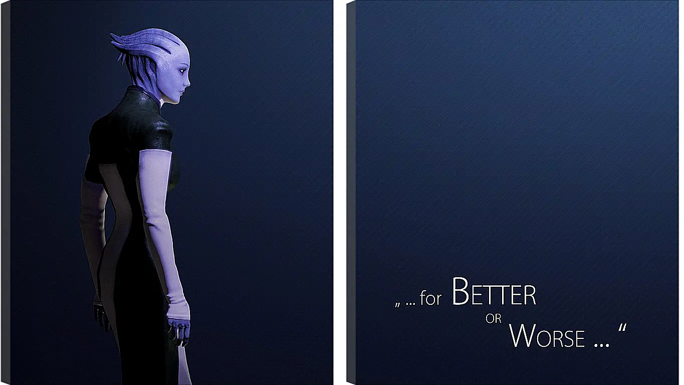 Модульная картина - mass effect, liara tsoni, quote
