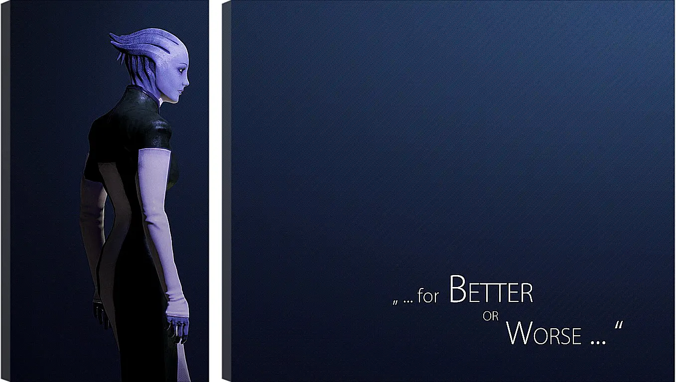 Модульная картина - mass effect, liara tsoni, quote
