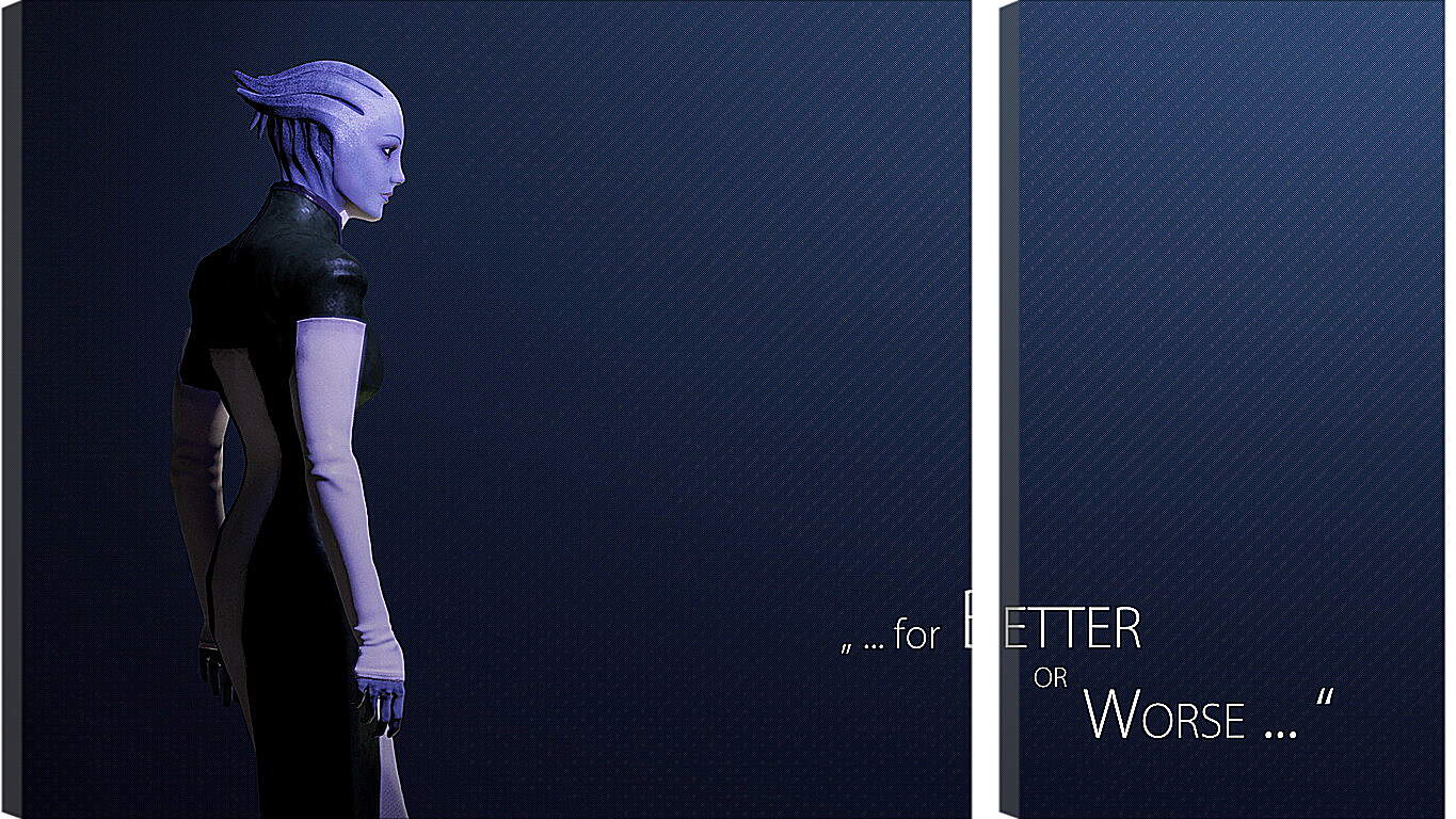 Модульная картина - mass effect, liara tsoni, quote
