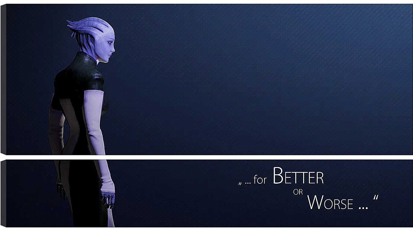 Модульная картина - mass effect, liara tsoni, quote
