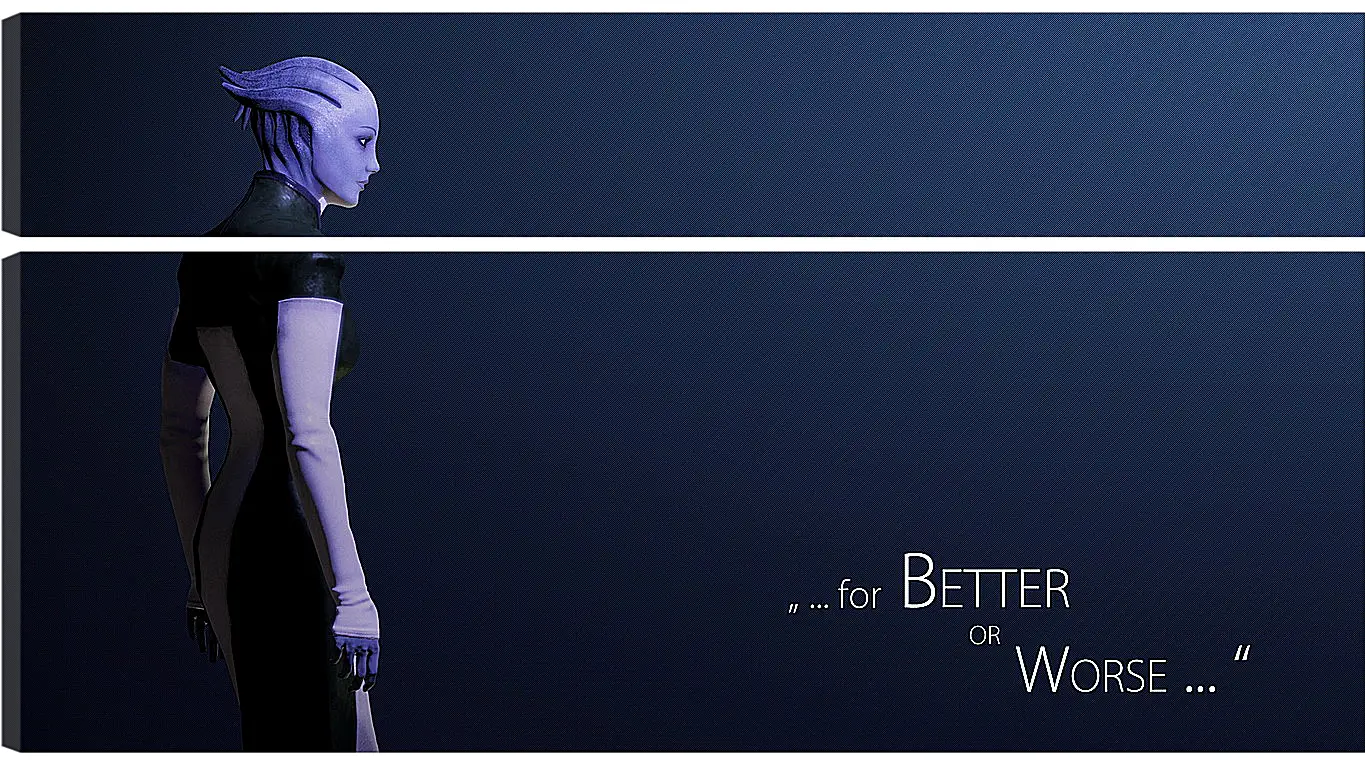 Модульная картина - mass effect, liara tsoni, quote
