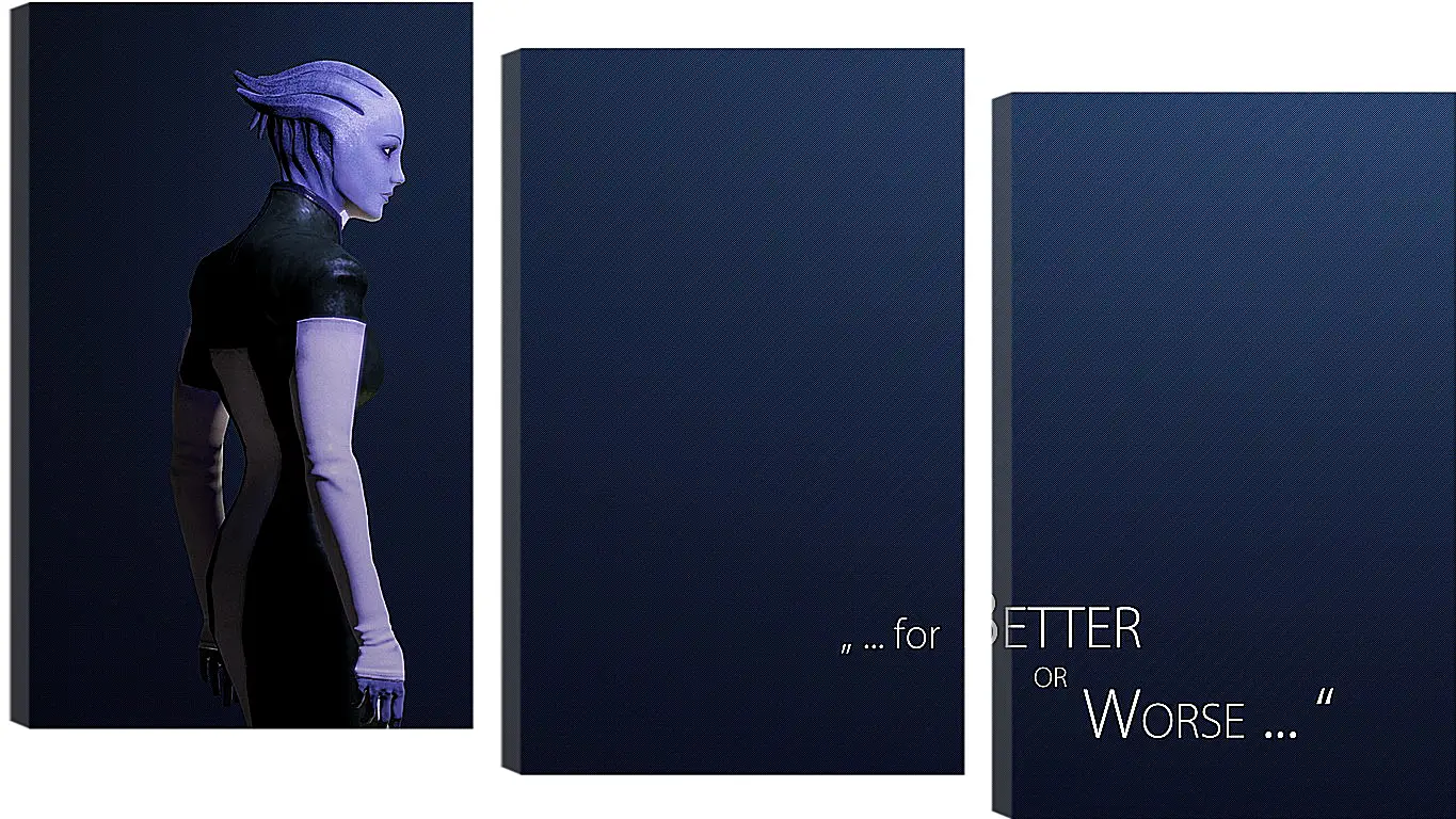 Модульная картина - mass effect, liara tsoni, quote
