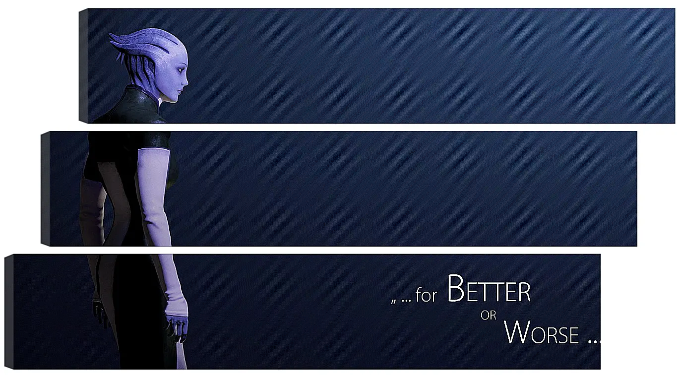 Модульная картина - mass effect, liara tsoni, quote
