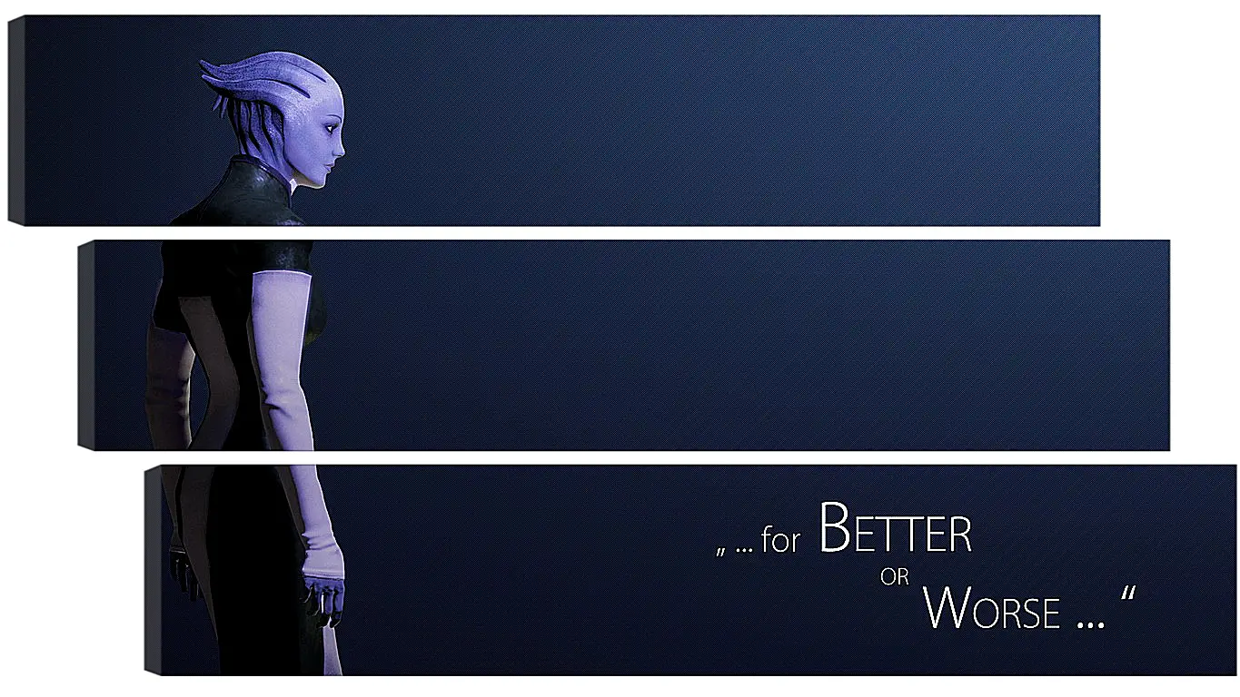 Модульная картина - mass effect, liara tsoni, quote
