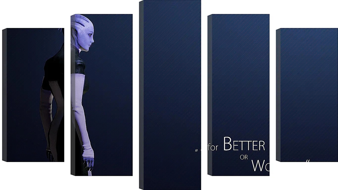 Модульная картина - mass effect, liara tsoni, quote
