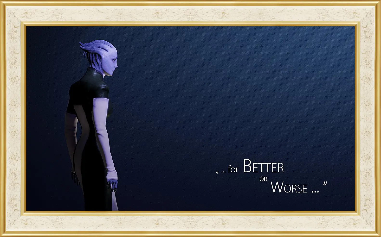 Картина в раме - mass effect, liara tsoni, quote
