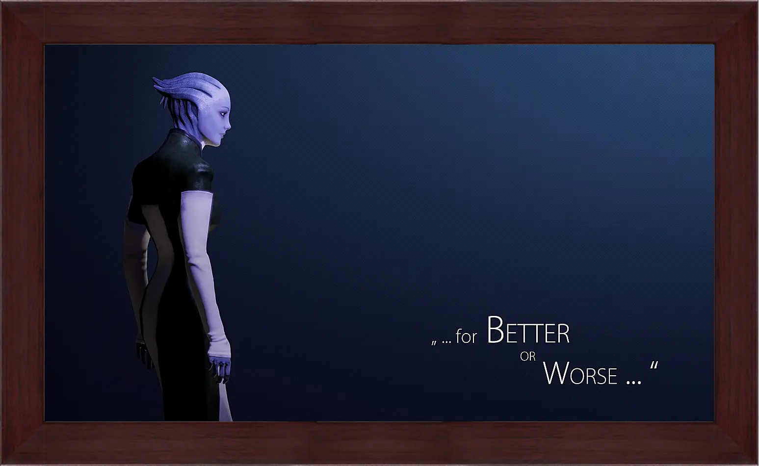 Картина в раме - mass effect, liara tsoni, quote
