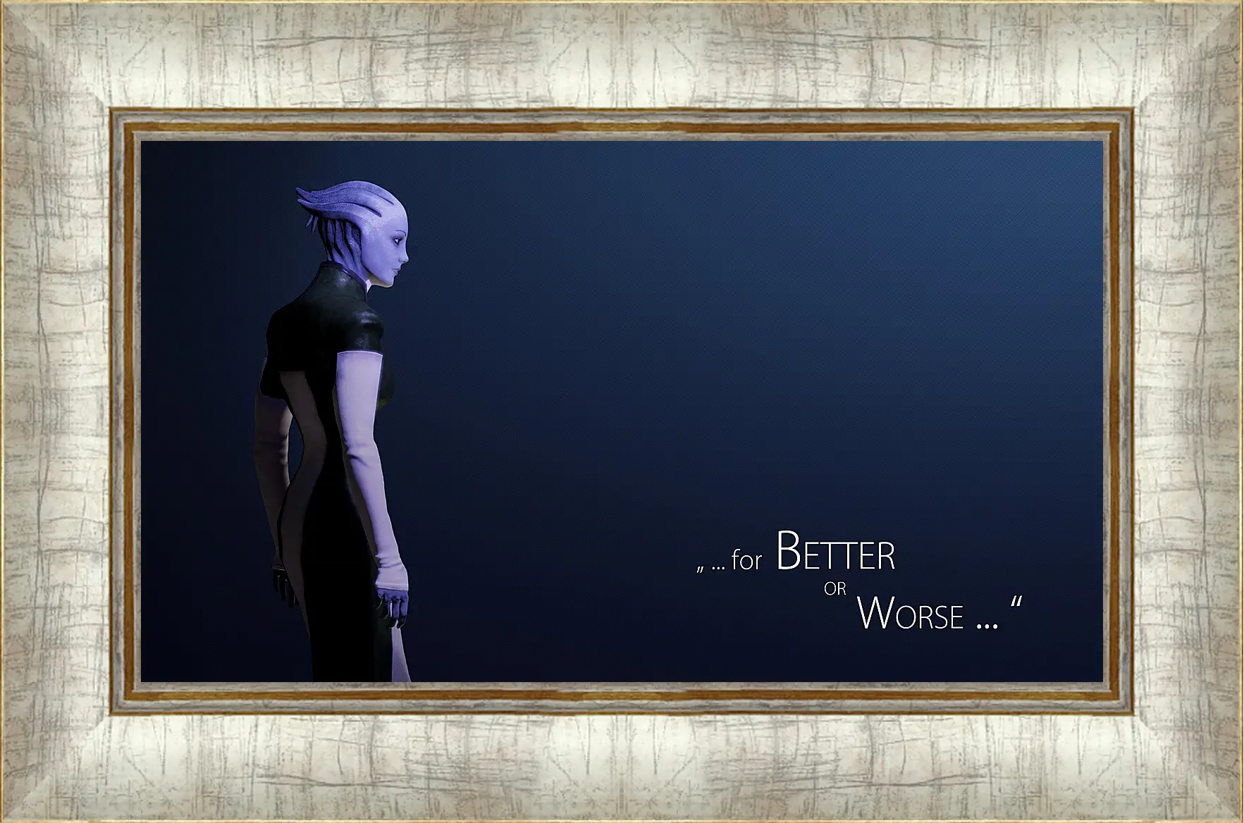 Картина в раме - mass effect, liara tsoni, quote
