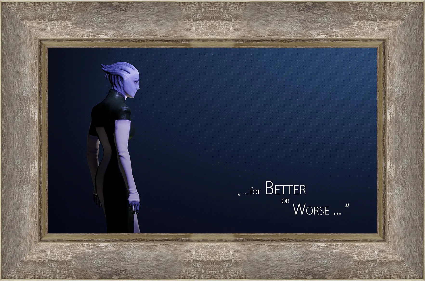 Картина в раме - mass effect, liara tsoni, quote
