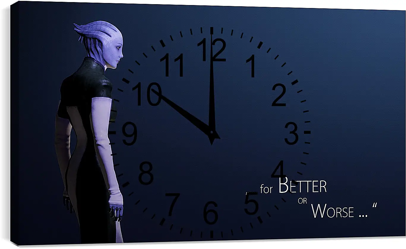 Часы картина - mass effect, liara tsoni, quote
