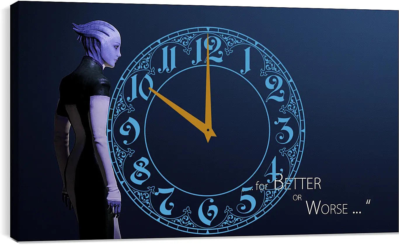 Часы картина - mass effect, liara tsoni, quote
