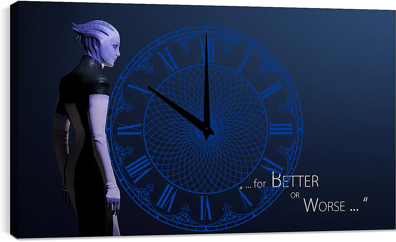 Часы картина - mass effect, liara tsoni, quote
