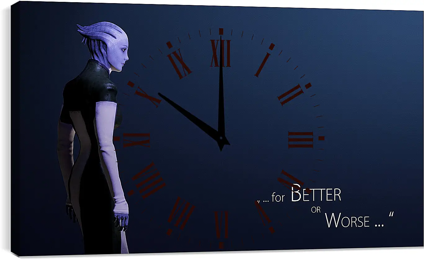 Часы картина - mass effect, liara tsoni, quote
