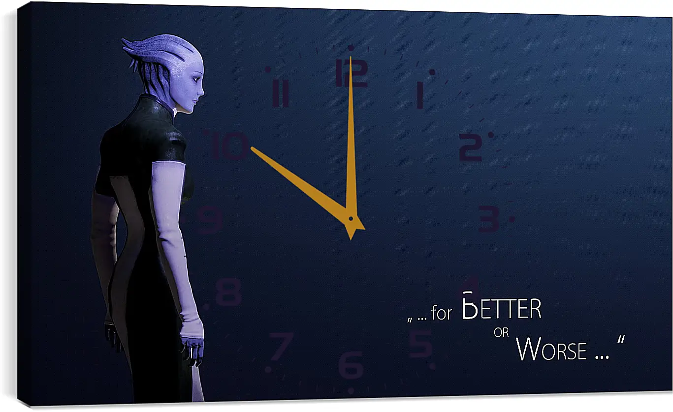 Часы картина - mass effect, liara tsoni, quote
