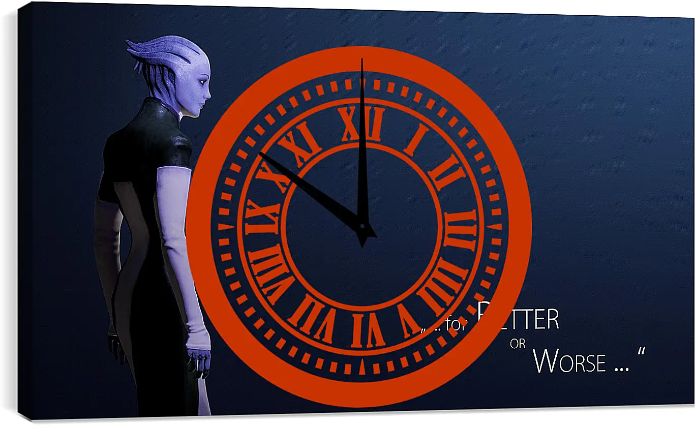 Часы картина - mass effect, liara tsoni, quote
