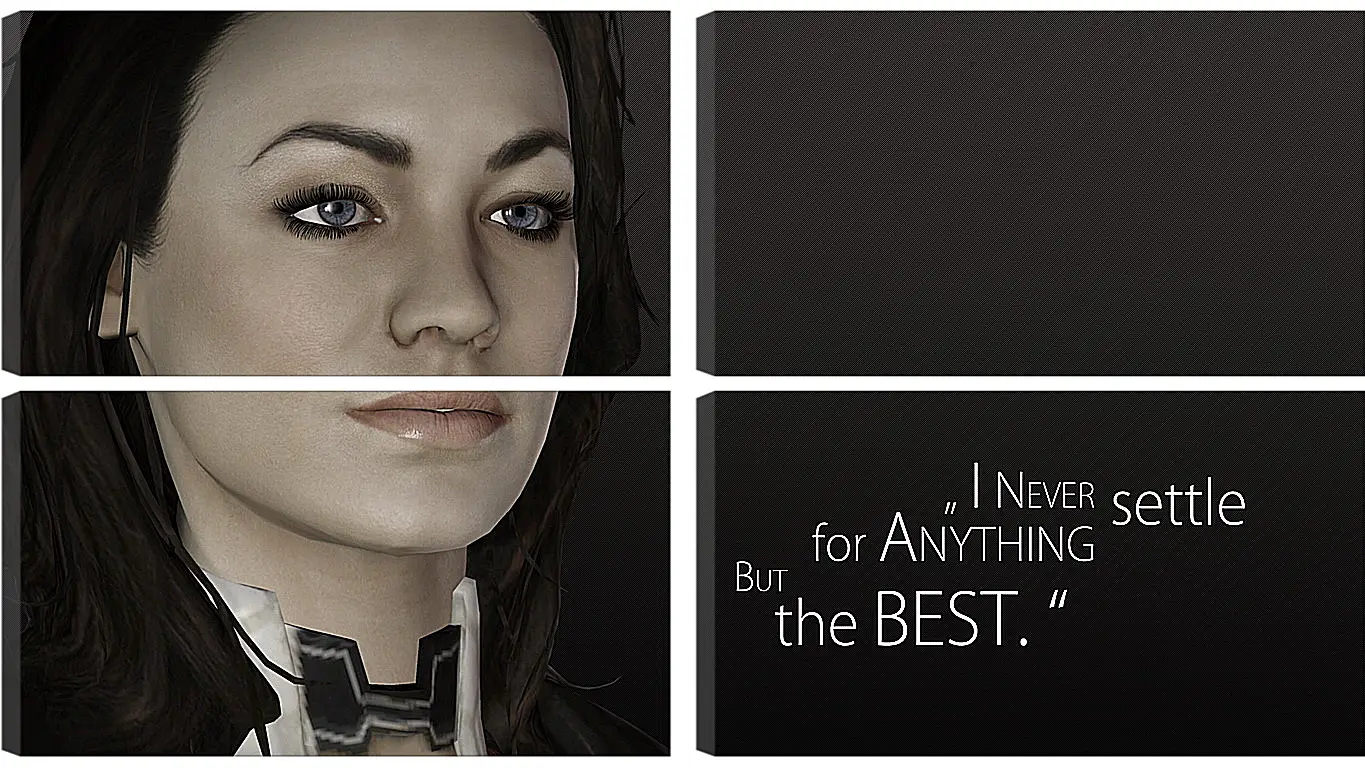 Модульная картина - mass effect, miranda lawson, quote
