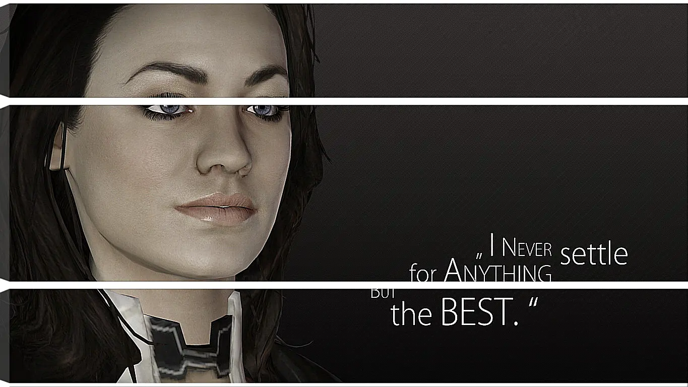 Модульная картина - mass effect, miranda lawson, quote
