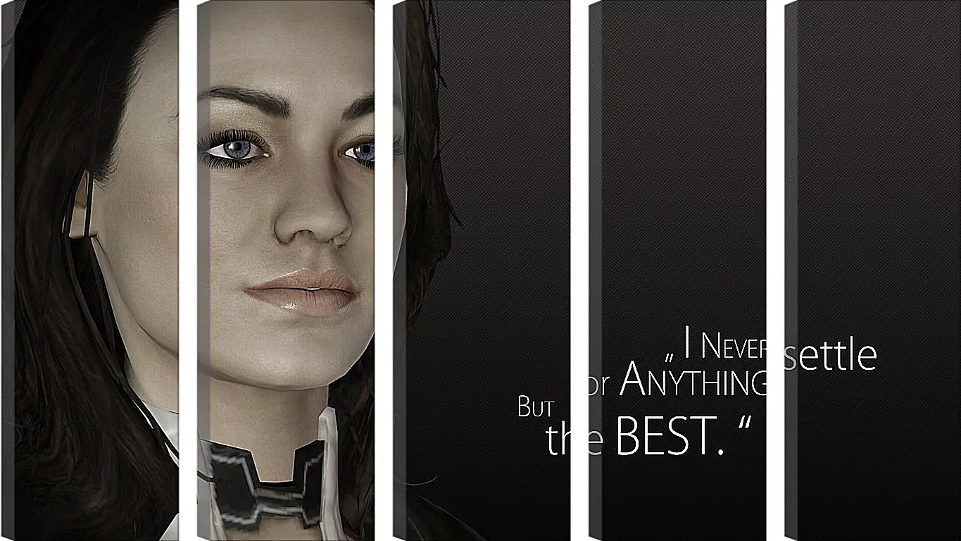 Модульная картина - mass effect, miranda lawson, quote
