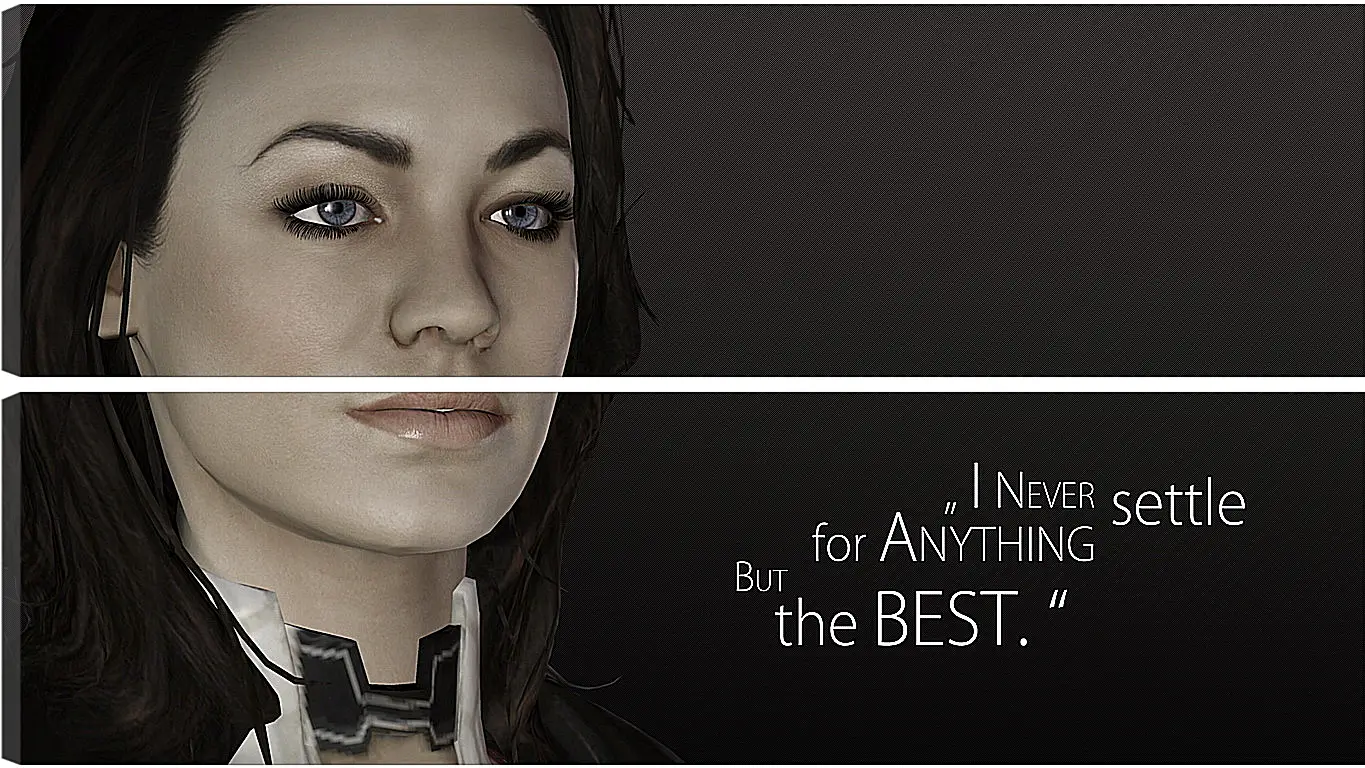 Модульная картина - mass effect, miranda lawson, quote
