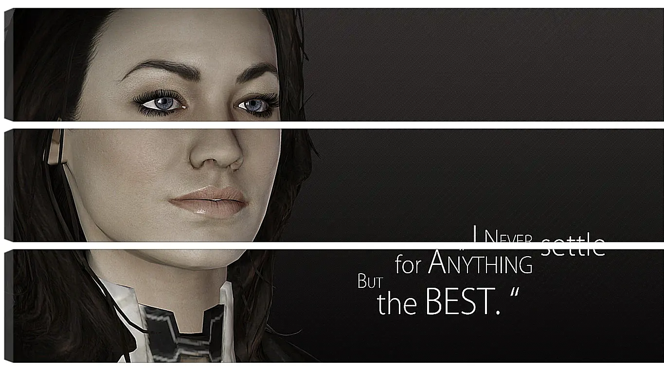 Модульная картина - mass effect, miranda lawson, quote
