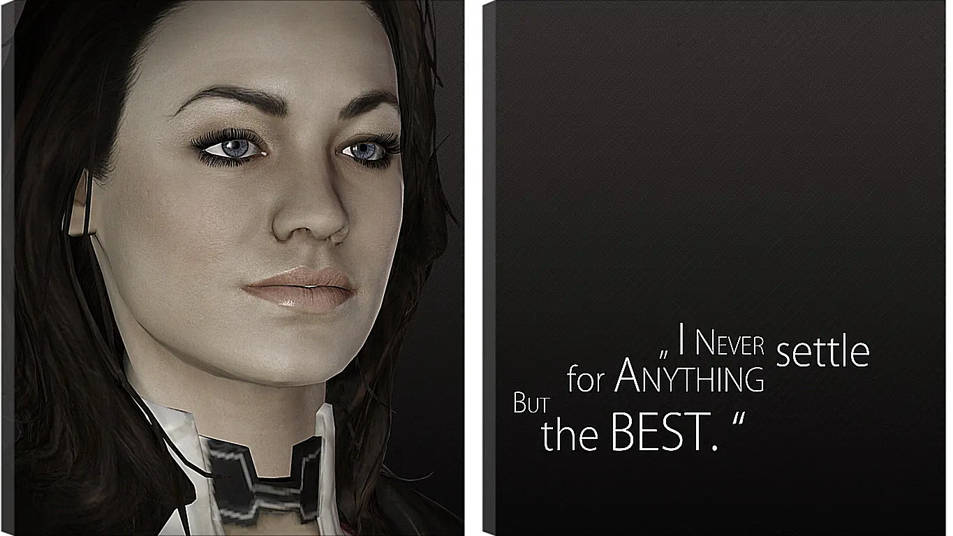 Модульная картина - mass effect, miranda lawson, quote
