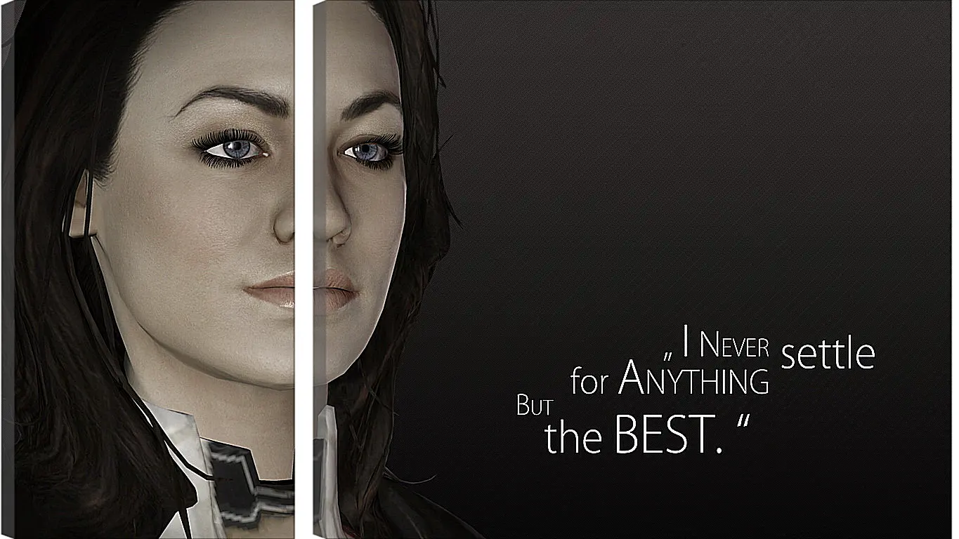 Модульная картина - mass effect, miranda lawson, quote
