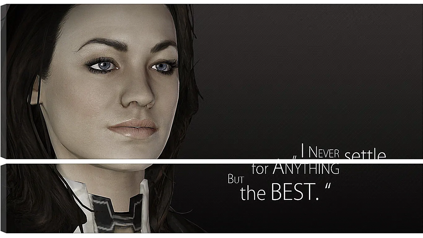 Модульная картина - mass effect, miranda lawson, quote
