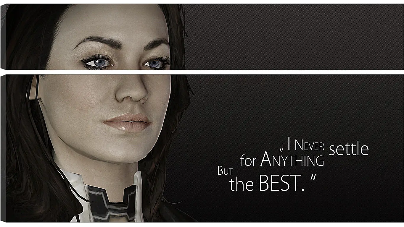 Модульная картина - mass effect, miranda lawson, quote
