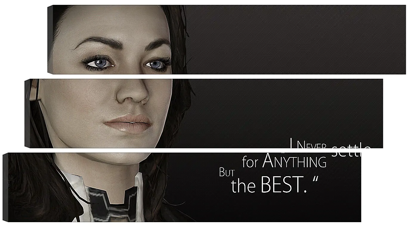 Модульная картина - mass effect, miranda lawson, quote
