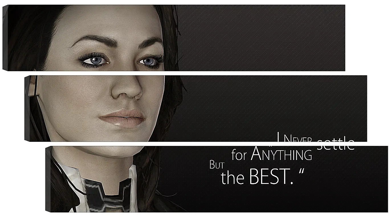 Модульная картина - mass effect, miranda lawson, quote
