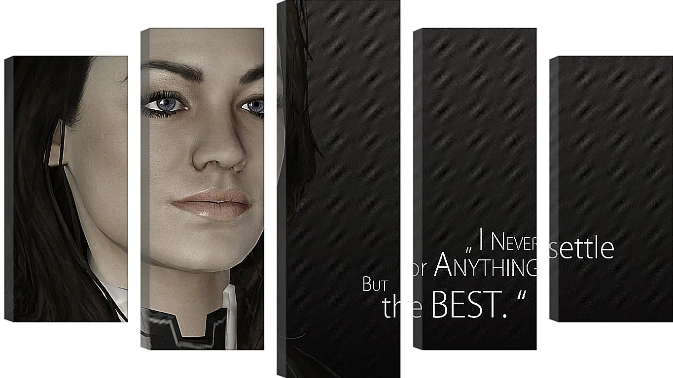 Модульная картина - mass effect, miranda lawson, quote
