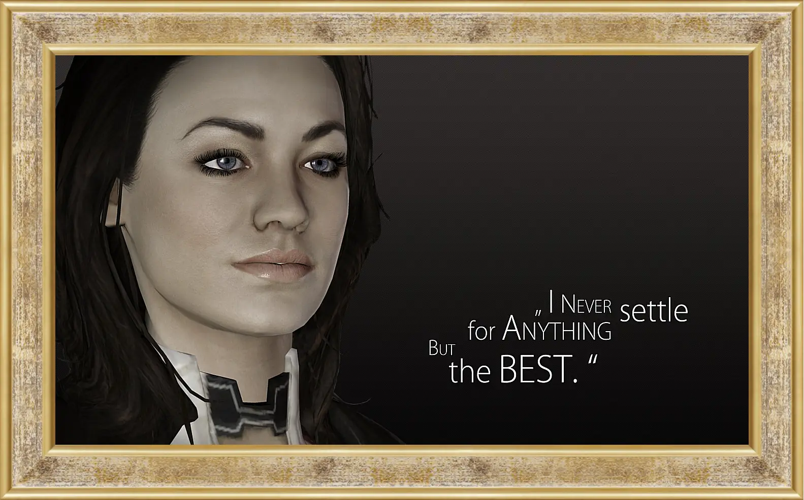 Картина в раме - mass effect, miranda lawson, quote
