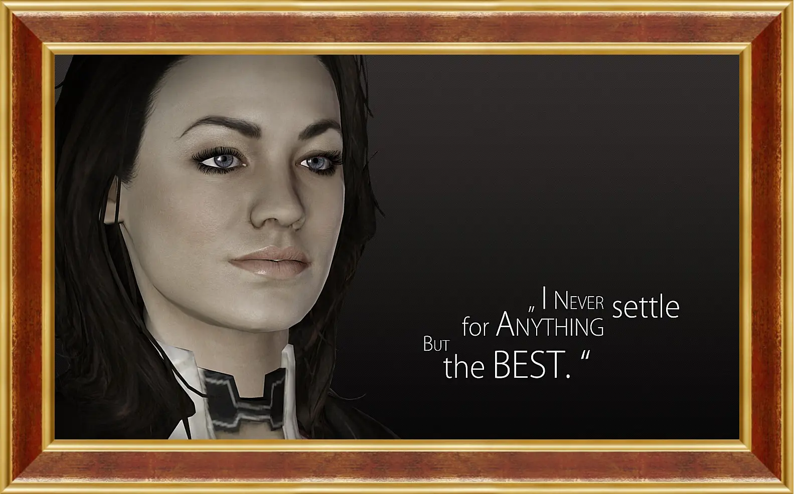 Картина в раме - mass effect, miranda lawson, quote
