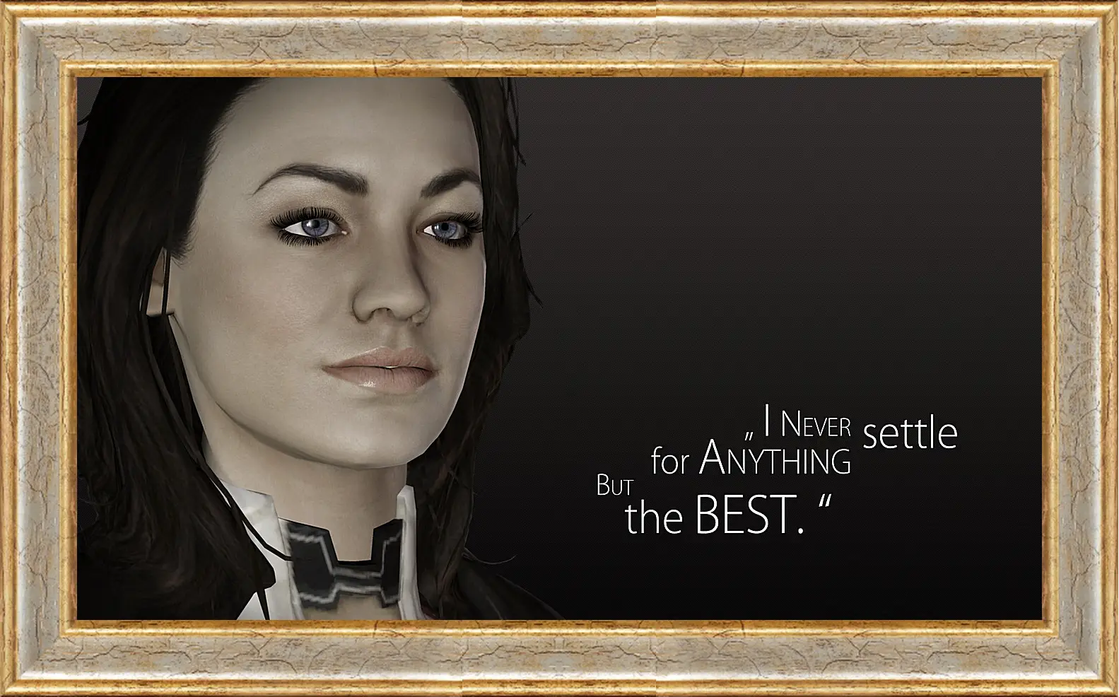 Картина в раме - mass effect, miranda lawson, quote
