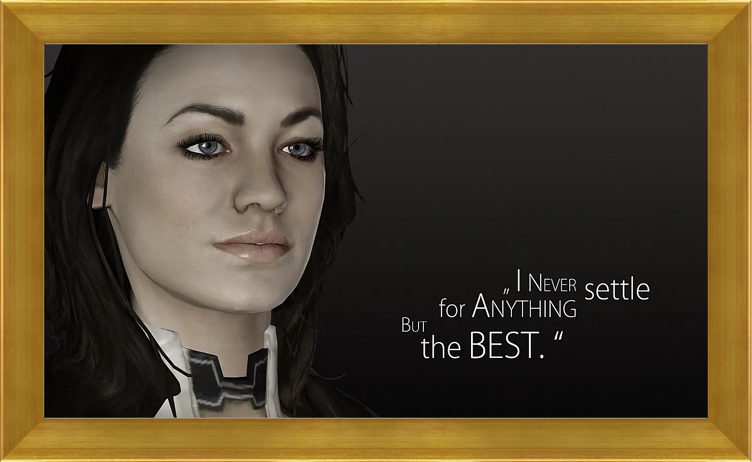 Картина в раме - mass effect, miranda lawson, quote
