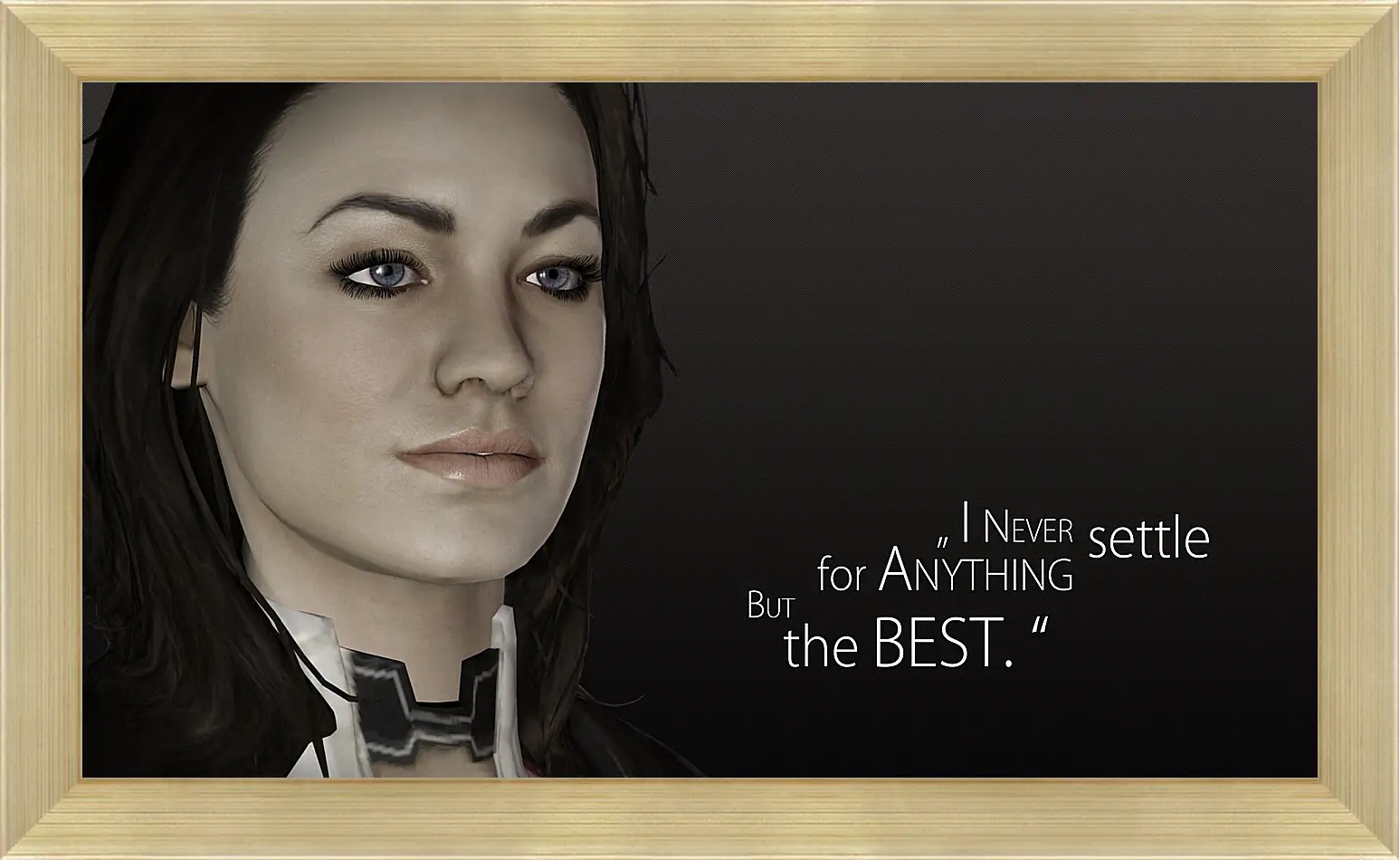 Картина в раме - mass effect, miranda lawson, quote
