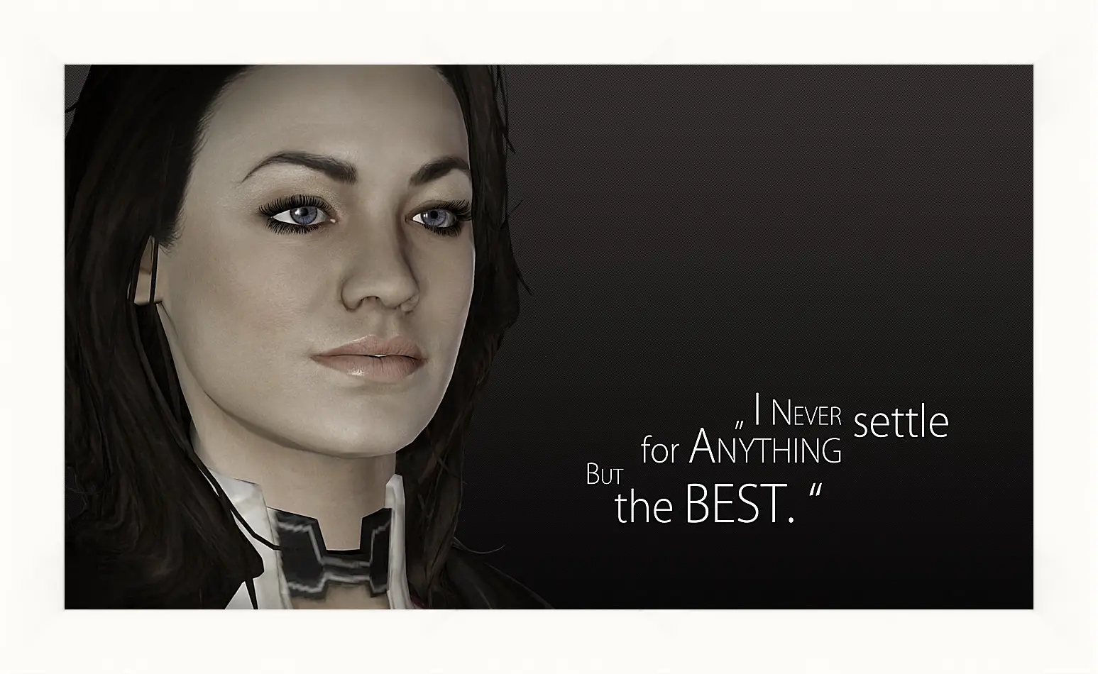 Картина в раме - mass effect, miranda lawson, quote
