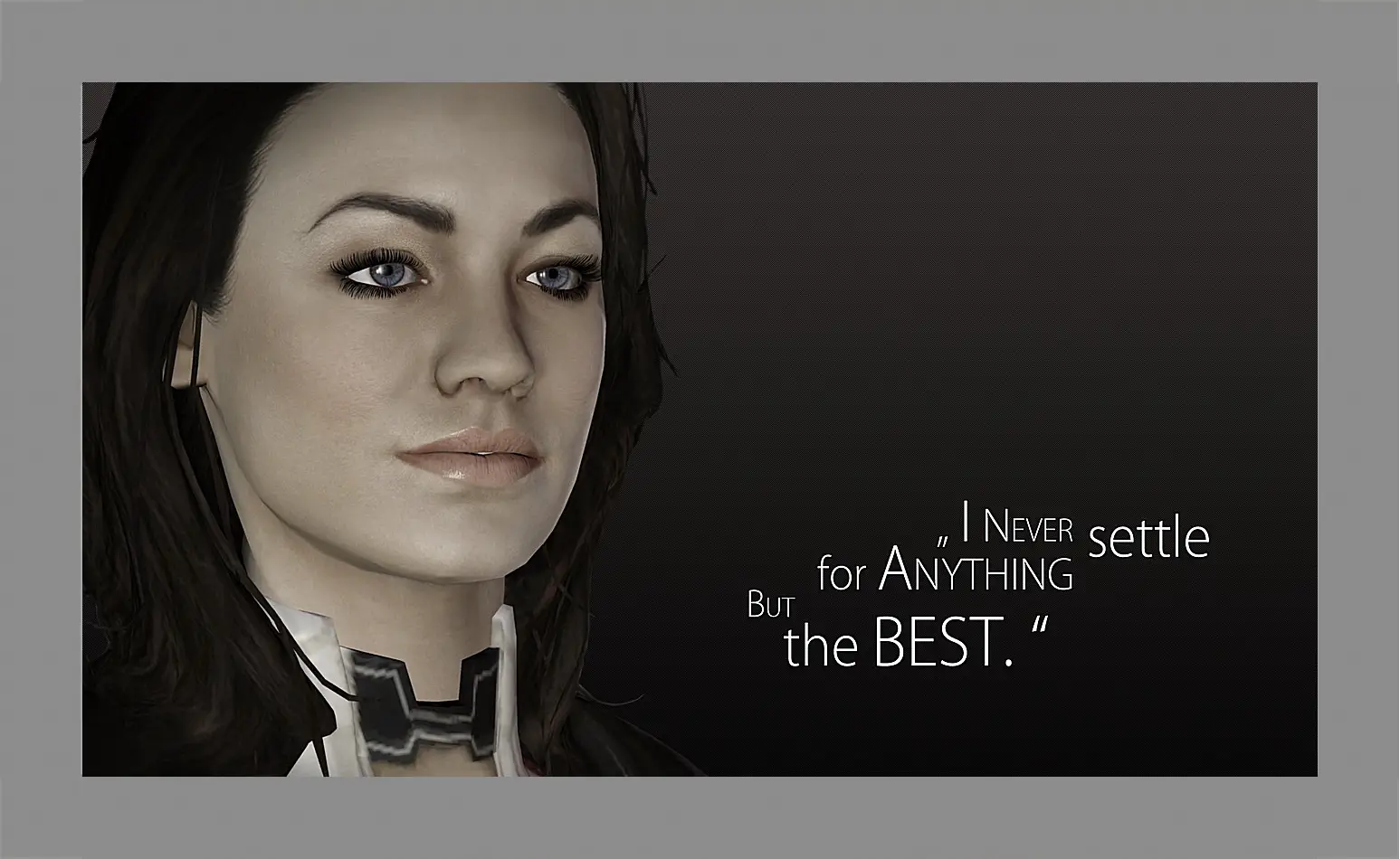 Картина в раме - mass effect, miranda lawson, quote
