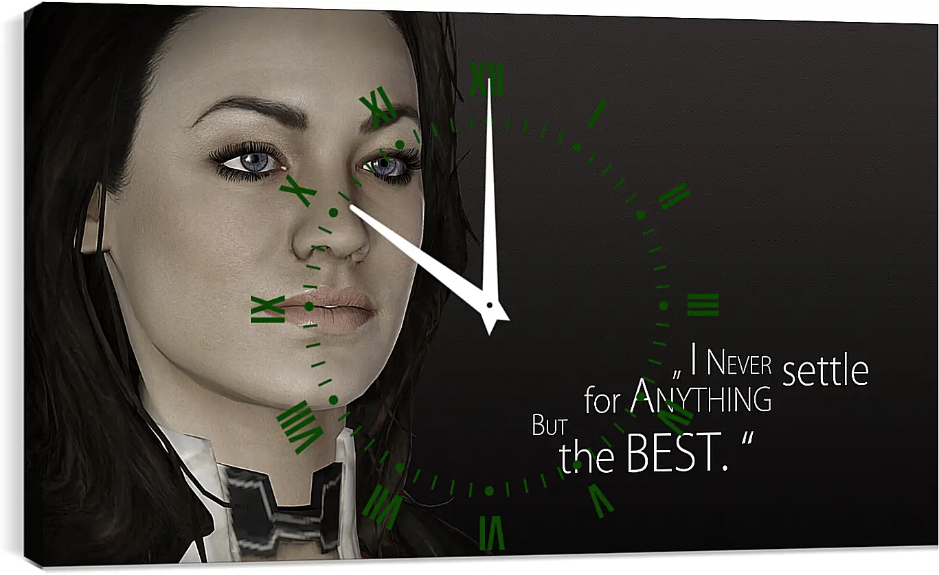 Часы картина - mass effect, miranda lawson, quote
